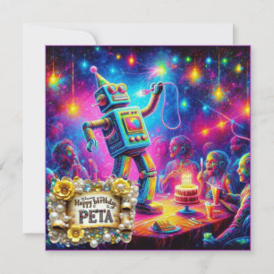 PETA ~ Geburtstagskarte ~ Roboter ~