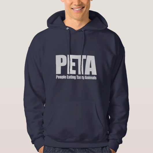 PETA Leute essen leckere Tiere Funny Food Spaß Hoodie (Vorderseite)