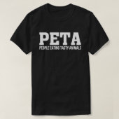 PETA Leute essen leckere Tiere jagen T-Shirt (Design vorne)
