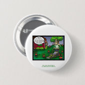 PETA & The Crabgrass Cartoon Funny Buttons (Vorne & Hinten)