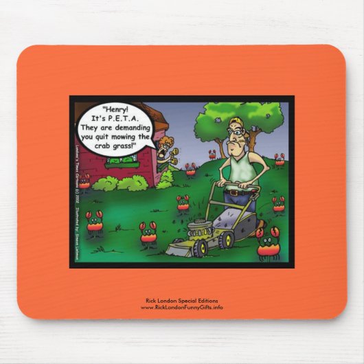 PETA und Crabgrass Cartoon Mouse Pad Mousepad (Vorne)