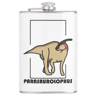 Petaca diseño dinosaurio Parasaurolophus Flachmann