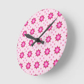 Petal Blossom Confetti pattern Runde Wanduhr (Winkel)