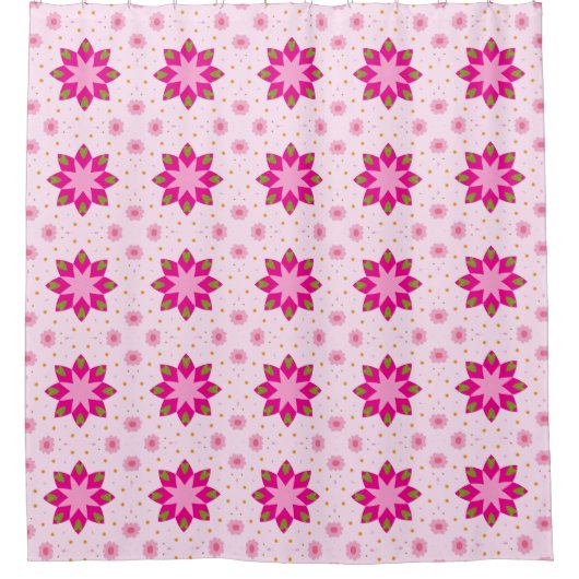 Petal Blossom Konfetti-Muster Duschvorhang (Vorderseite)