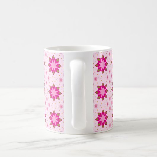 Petal Blossom Konfetti-Muster Kaffeetasse (Henkel)