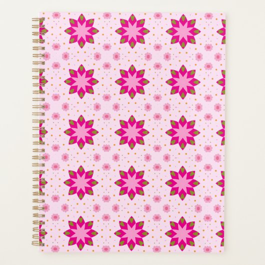 Petal Blossom Konfetti-Muster Planer (Vorderseite)