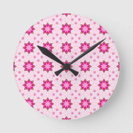 Petal Blossom Konfetti-Muster  Runde Wanduhr