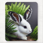 Petal der Schwarz-Weiß-Hase, Mousepad (Vorne)