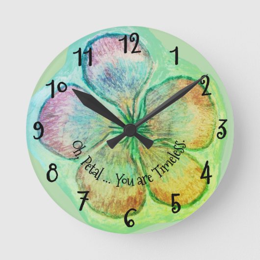 *' Petal'-Design, Runduhr Runde Wanduhr (Vorderseite)