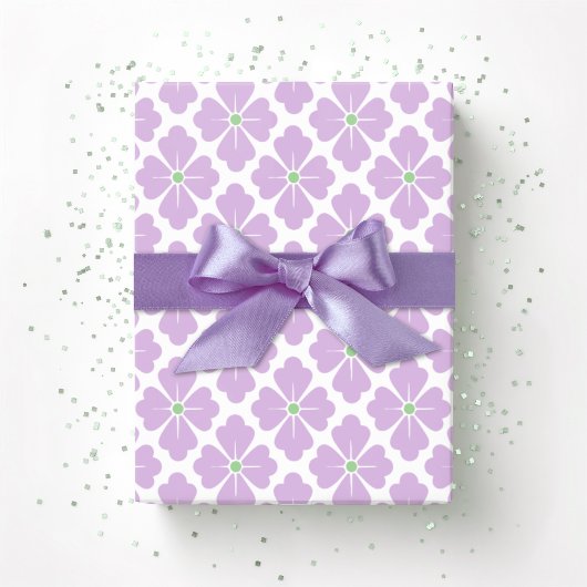 Petal Diamond in Lilac and Green Geschenkpapier