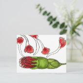 "Petal Fall #1" florale Postkarte (Stehend Vorderseite)