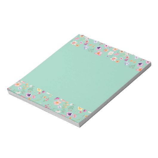 Petal Fresh Notepad - Minze grüne Ruhe Notizblock (Rotiert)