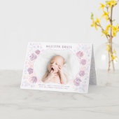 Petal Girl Birth Ankündigung Custom Foto Card (Gelbe Blume)