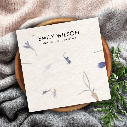 PETAL HANDMADE PAPIER NECKLACE BRACELET DISPLAY QUADRATISCHE VISITENKARTE