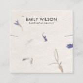 PETAL HANDMADE PAPIER NECKLACE BRACELET DISPLAY QUADRATISCHE VISITENKARTE (Vorderseite)