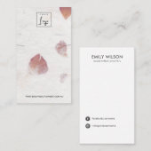 PETAL HANDMADE PAPIER NECKLACE BRACELET DISPLAY VISITENKARTE (Vorne/Hinten)