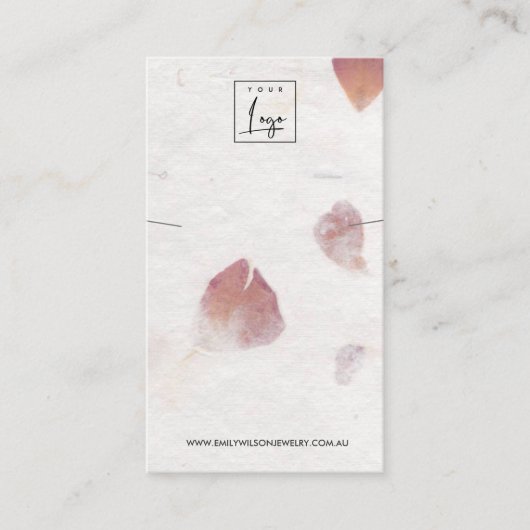 PETAL HANDMADE PAPIER NECKLACE BRACELET DISPLAY VISITENKARTE (Vorderseite)