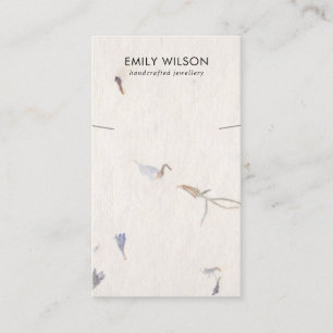 PETAL HANDMADE PAPIER NECKLACE BRACELET DISPLAY VISITENKARTE