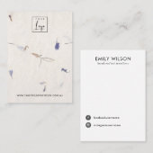 PETAL HANDMADE PAPIER NECKLACE BRACELET DISPLAY VISITENKARTE (Vorne/Hinten)