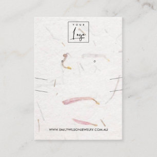 PETAL HANDMADE PAPIER NECKLACE EARRING DISPLAY VISITENKARTE