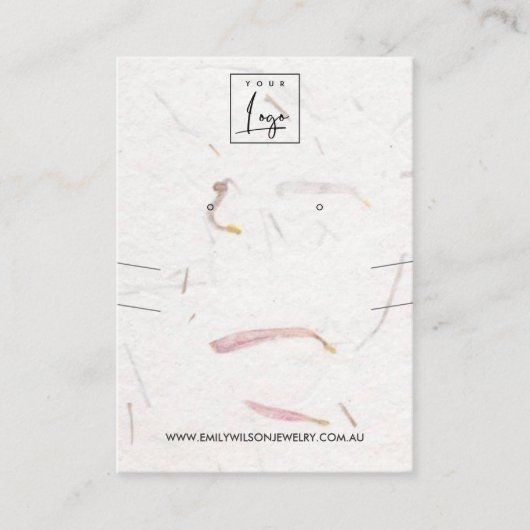 PETAL HANDMADE PAPIER NECKLACE EARRING DISPLAY VISITENKARTE (Vorderseite)