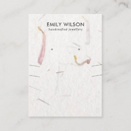 PETAL HANDMADE PAPIER NECKLACE EARRING DISPLAY VISITENKARTE