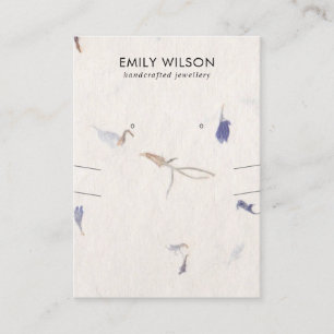 PETAL HANDMADE PAPIER NECKLACE EARRING DISPLAY VISITENKARTE