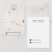 PETAL HANDMADE PAPIER NECKLACE EARRING DISPLAY VISITENKARTE (Vorne/Hinten)