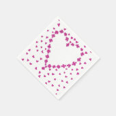 Petal Heart Paper Napkin Serviette (Ecke)
