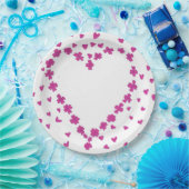 Petal Heart Paper Plate Pappteller (Party)