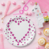 Petal Heart Paper Plate Pappteller (Party)