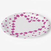 Petal Heart Paper Plate Pappteller (Schrägansicht)