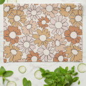 Petal Jubilee Warm Earth Boho Geschirrtuch (Gefaltet)