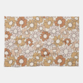 Petal Jubilee Warm Earth Boho Geschirrtuch (Horizontal)