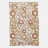 Petal Jubilee Warm Earth Boho Geschirrtuch (Vertikal)