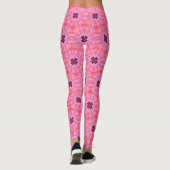 Petal Mirage Floral Nahtloses Muster Leggings (Rückseite)