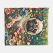 Petal Mops Garten: Ein traumhafter Nadelfelt Fleecedecke (Vorderseite (Horizontal))