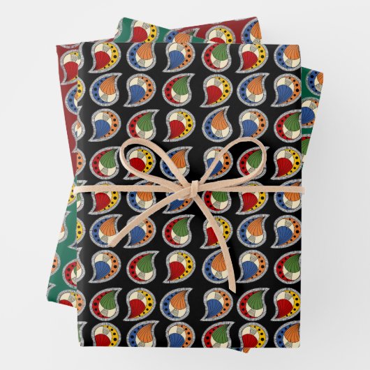 Petal Paisley Rhythm Geschenkpapier Set (Beispiel)
