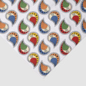 Petal Paisley Rhythm Multi-Color Seidenpapier (Detail)