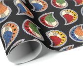 Petal Paisley Rhythmus Geschenkpapier (Rolleneckpunkt)