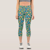 Petal Party Muster High Waisted Capris (Vorderseite)