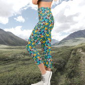 Petal Party Muster High Waisted Capris