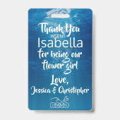 Petal Patrol Flower Girl Abzeichen Ausweis (Rückseite)