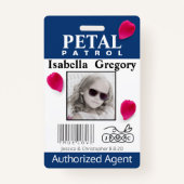 Petal Patrol Flower Girl Abzeichen Ausweis (Vorderseite)