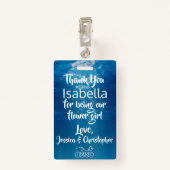 Petal Patrol Flower Girl Abzeichen Ausweis (Rückseite mit Klammer)