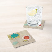 Petal Patterns I Rechteckiger Pappuntersetzer (Vor Ort)