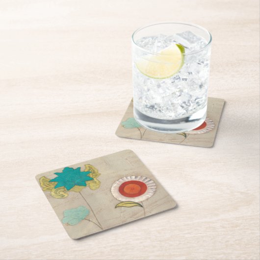 Petal Patterns I Rechteckiger Pappuntersetzer (Vor Ort)