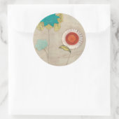 Petal Patterns I Runder Aufkleber (Tasche)