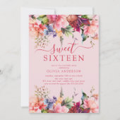 Petal Perfection 16 . Geburtstag Einladung (Vorderseite)
