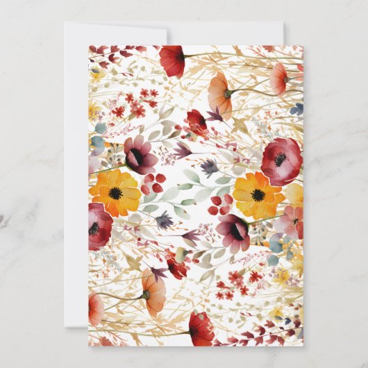 Petal Perfection Baby Dusche Einladung (Rückseite)